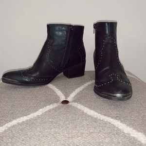 Black Studded Booties
